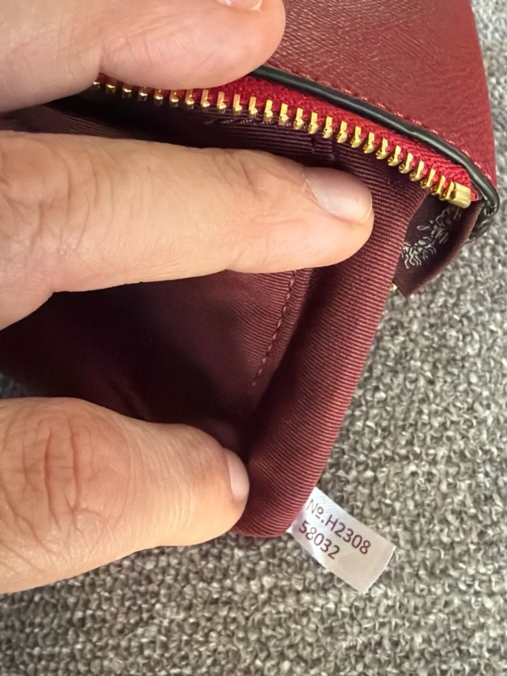 Coach Laurel Pebbled Leather Crossbody and Wristlet Set in Red
